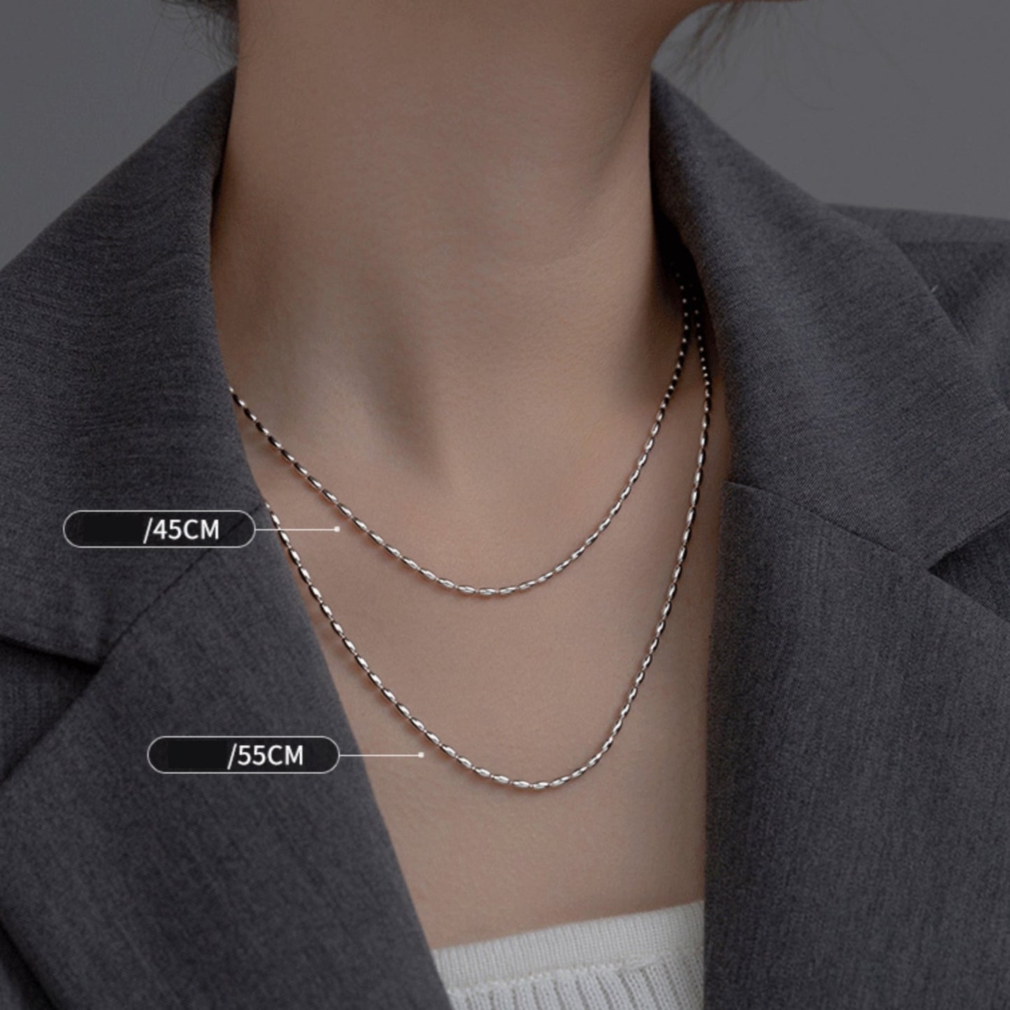 Oval Bead Chain Necklace