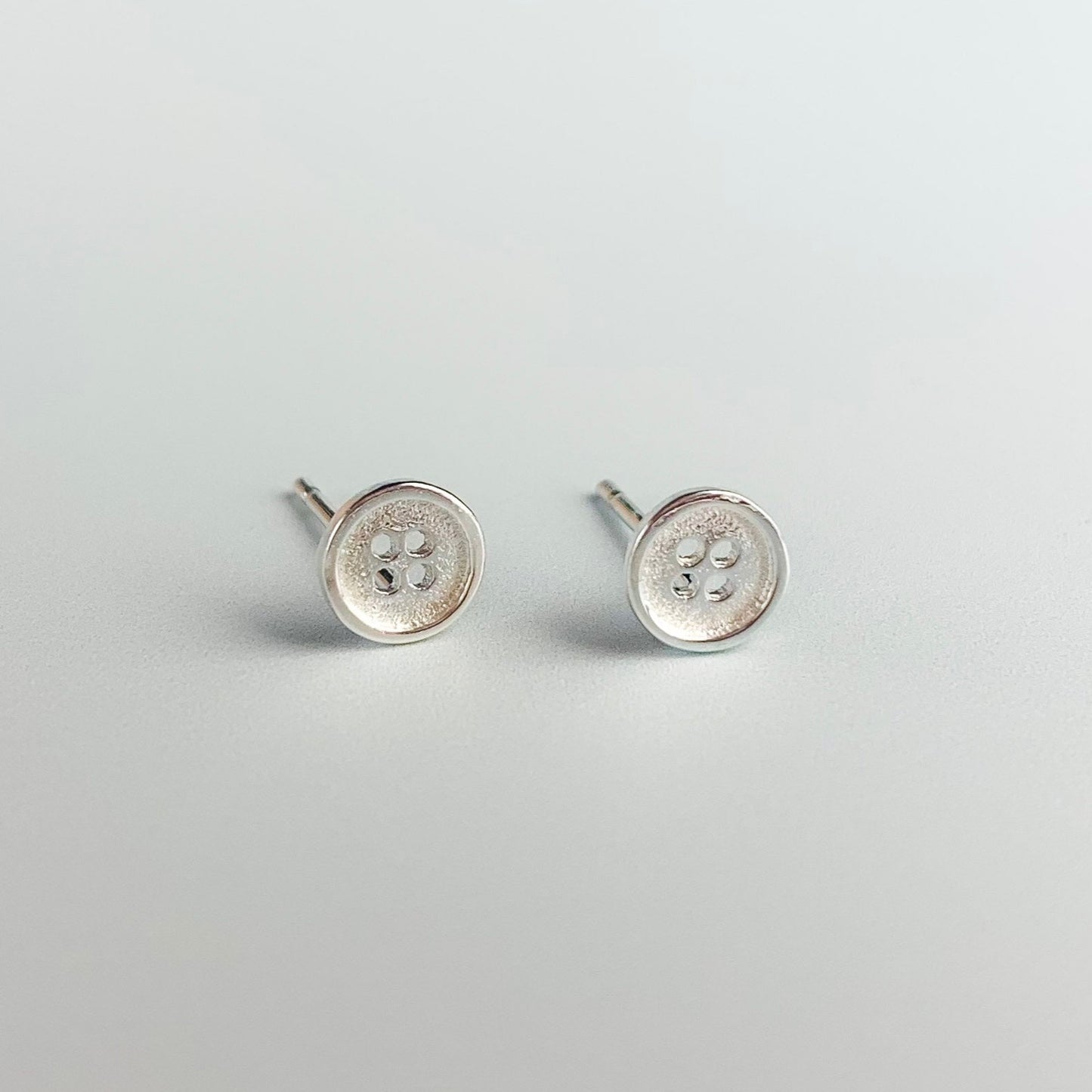 Tiny Button Stud Earrings