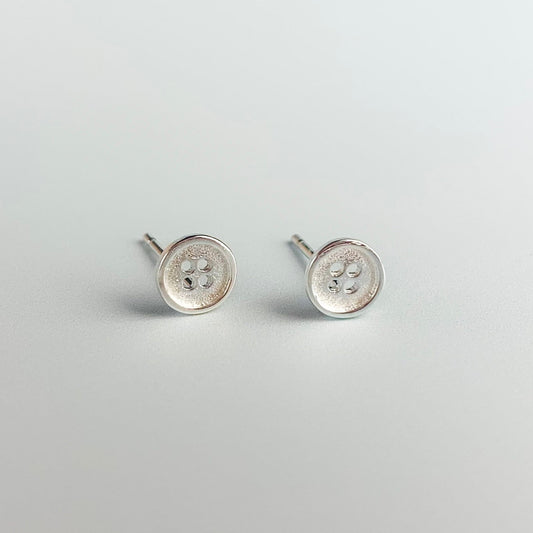 Tiny Button Stud Earrings