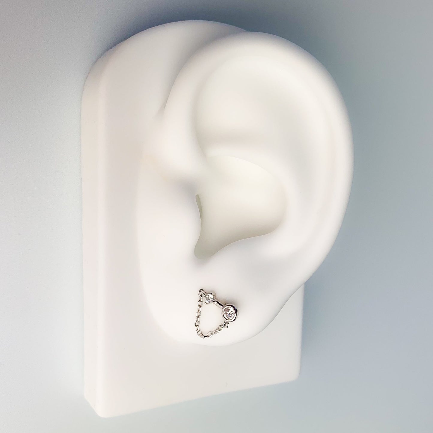 Crystal Chain Dangle Stud Earrings