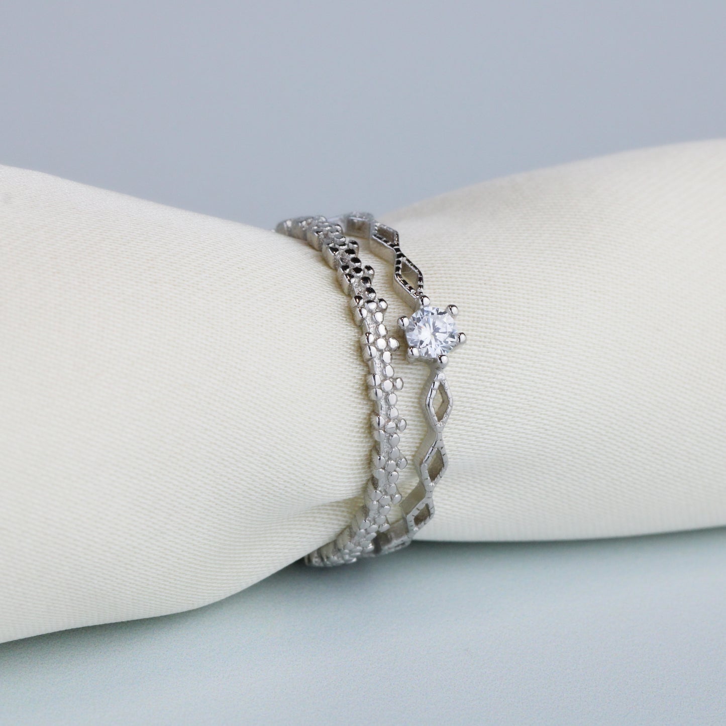 Double Band Ornate Ring