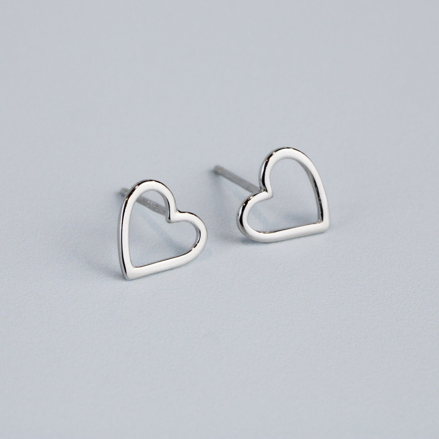 Heart Outline Stud Earrings