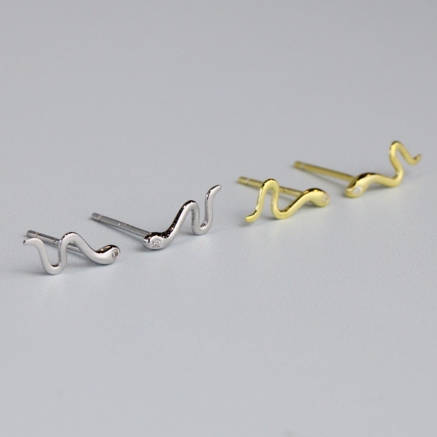 Tiny Snake Stud Earrings