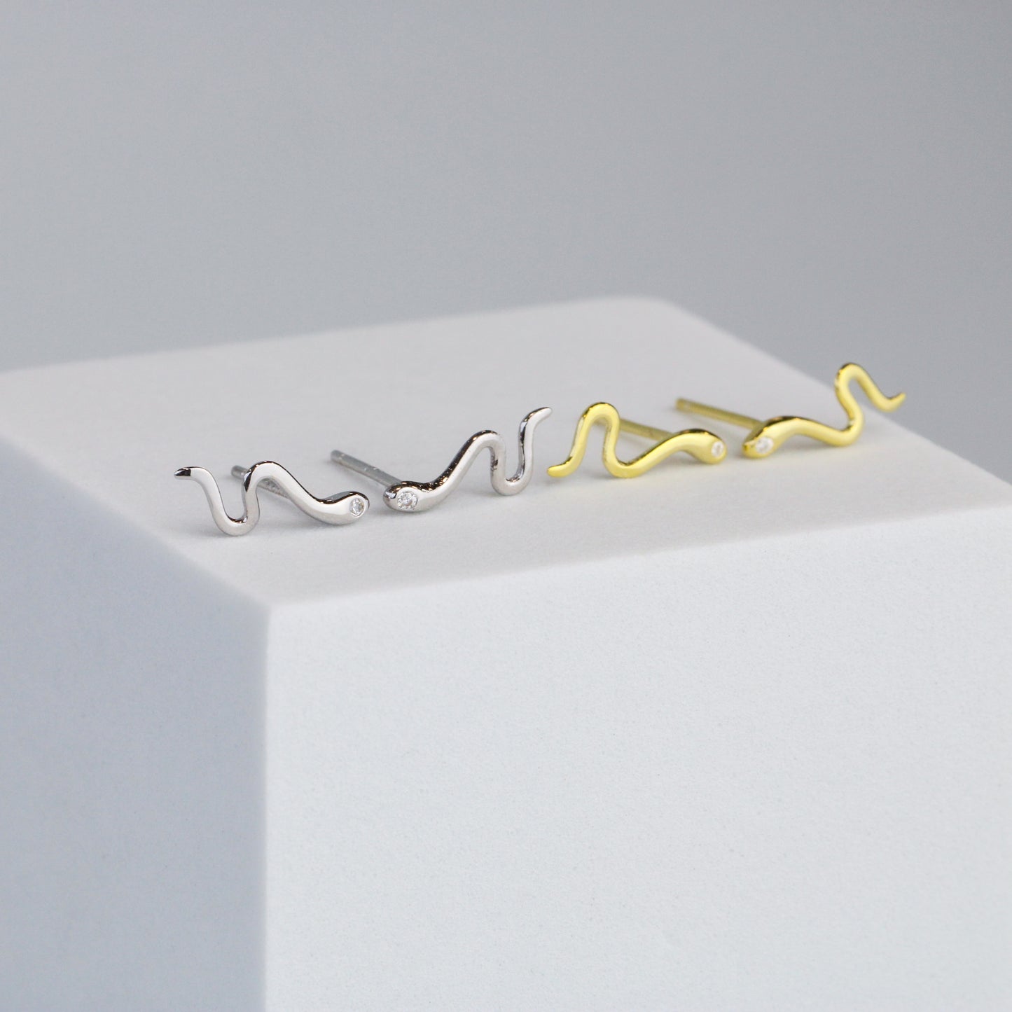 Tiny Snake Stud Earrings