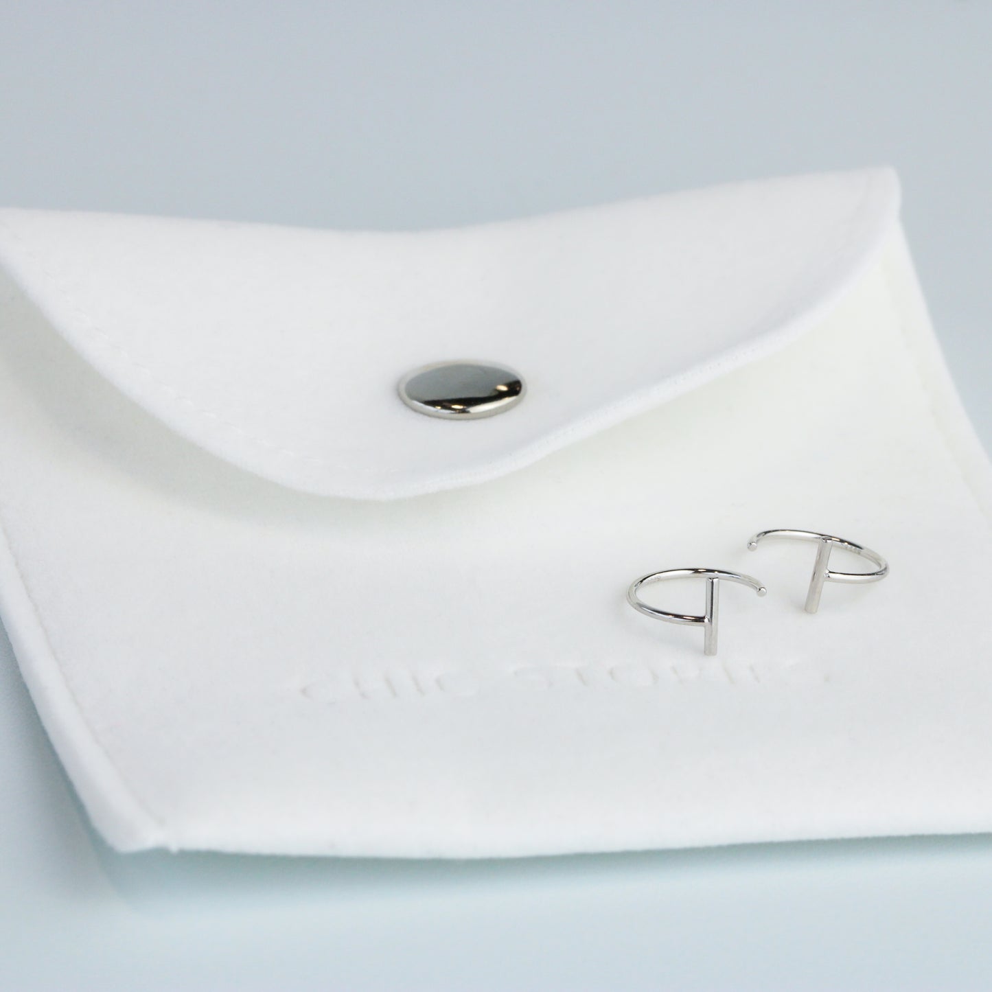 Bar Open Hoop Earrings