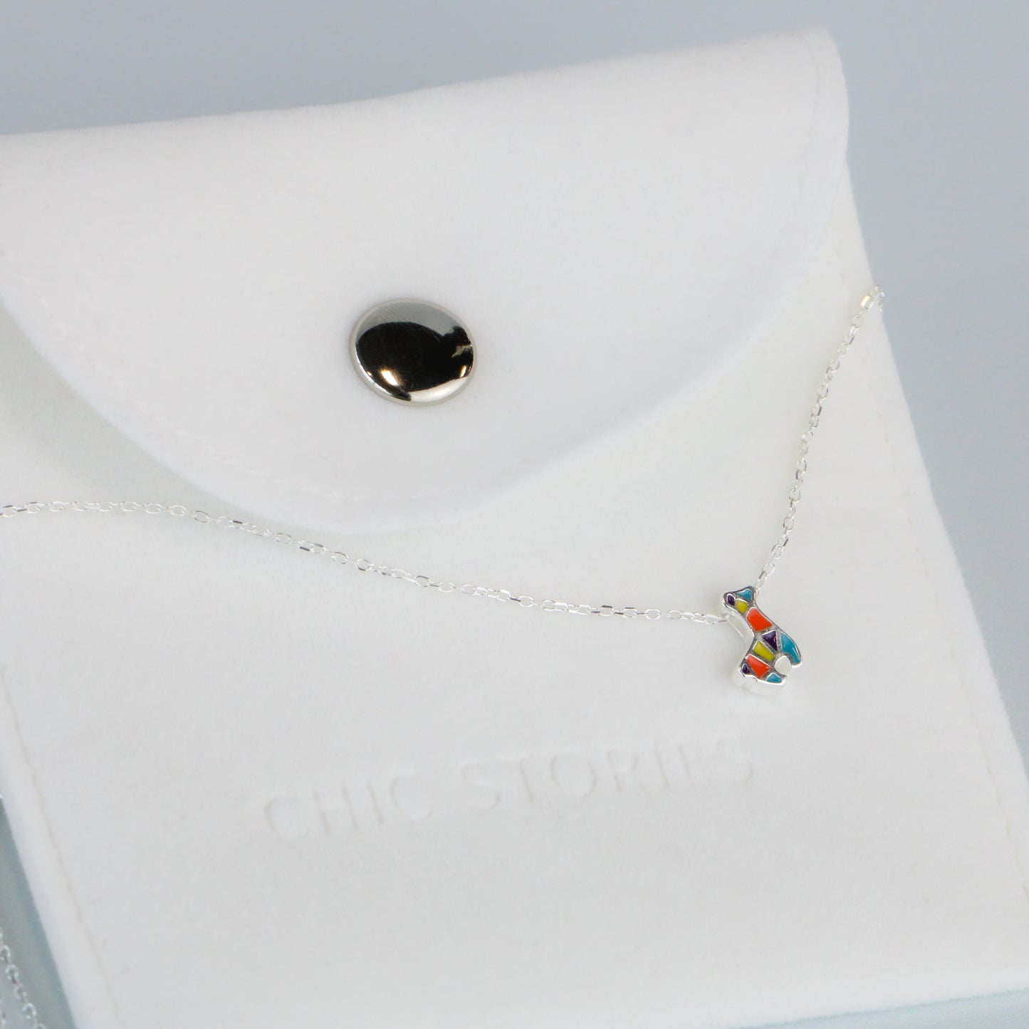 Geometric Llama Pendant Necklace