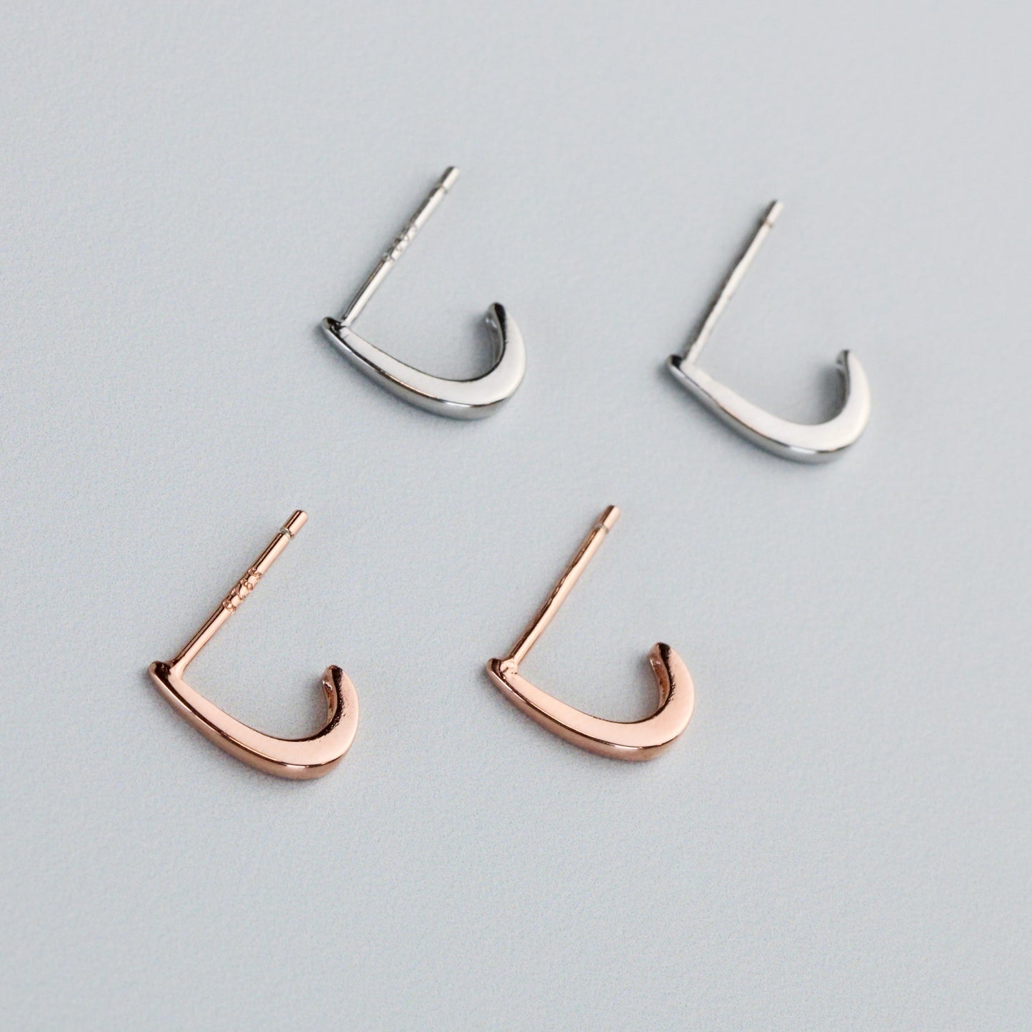 Huggie Effect Cuff Stud Earrings
