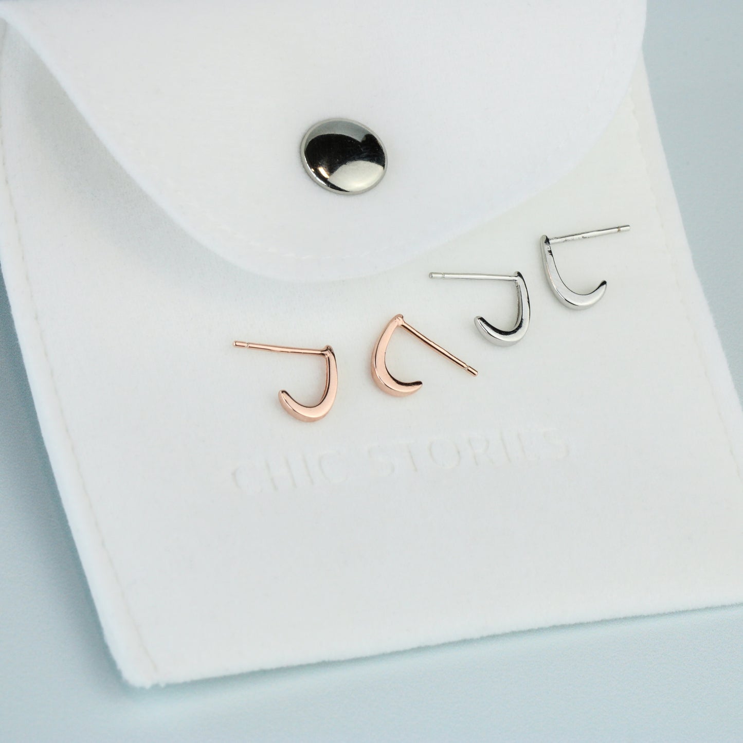 Huggie Effect Cuff Stud Earrings