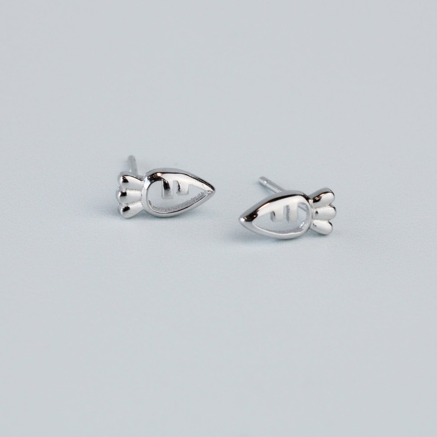 Minimalist Carrot Stud Earrings