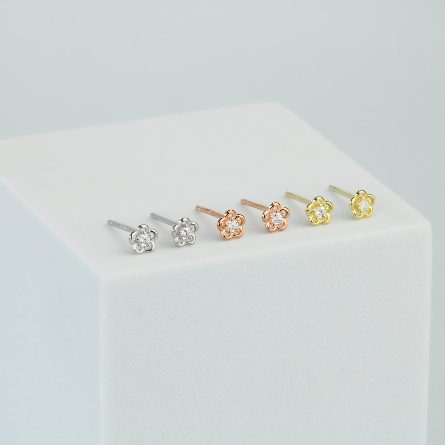 Tiny Flower Stud Earrings