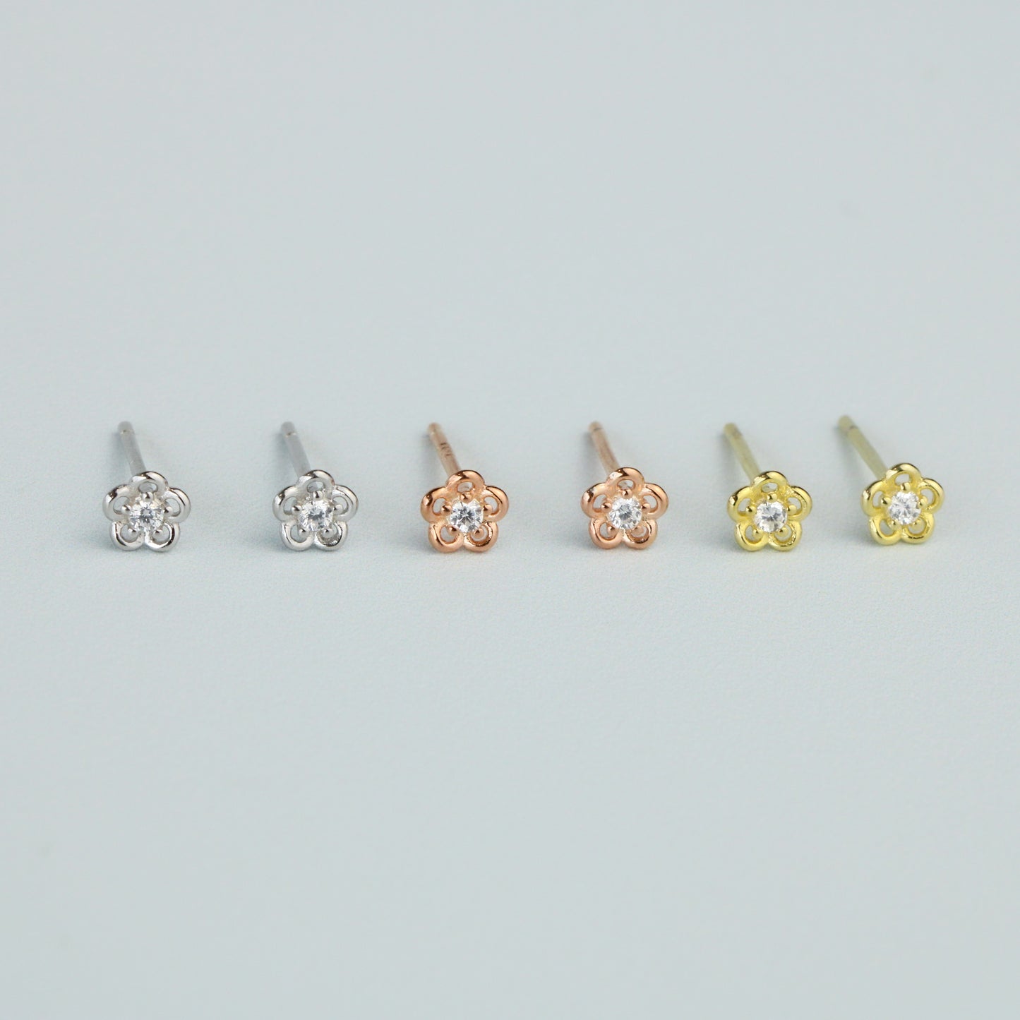 Tiny Flower Stud Earrings