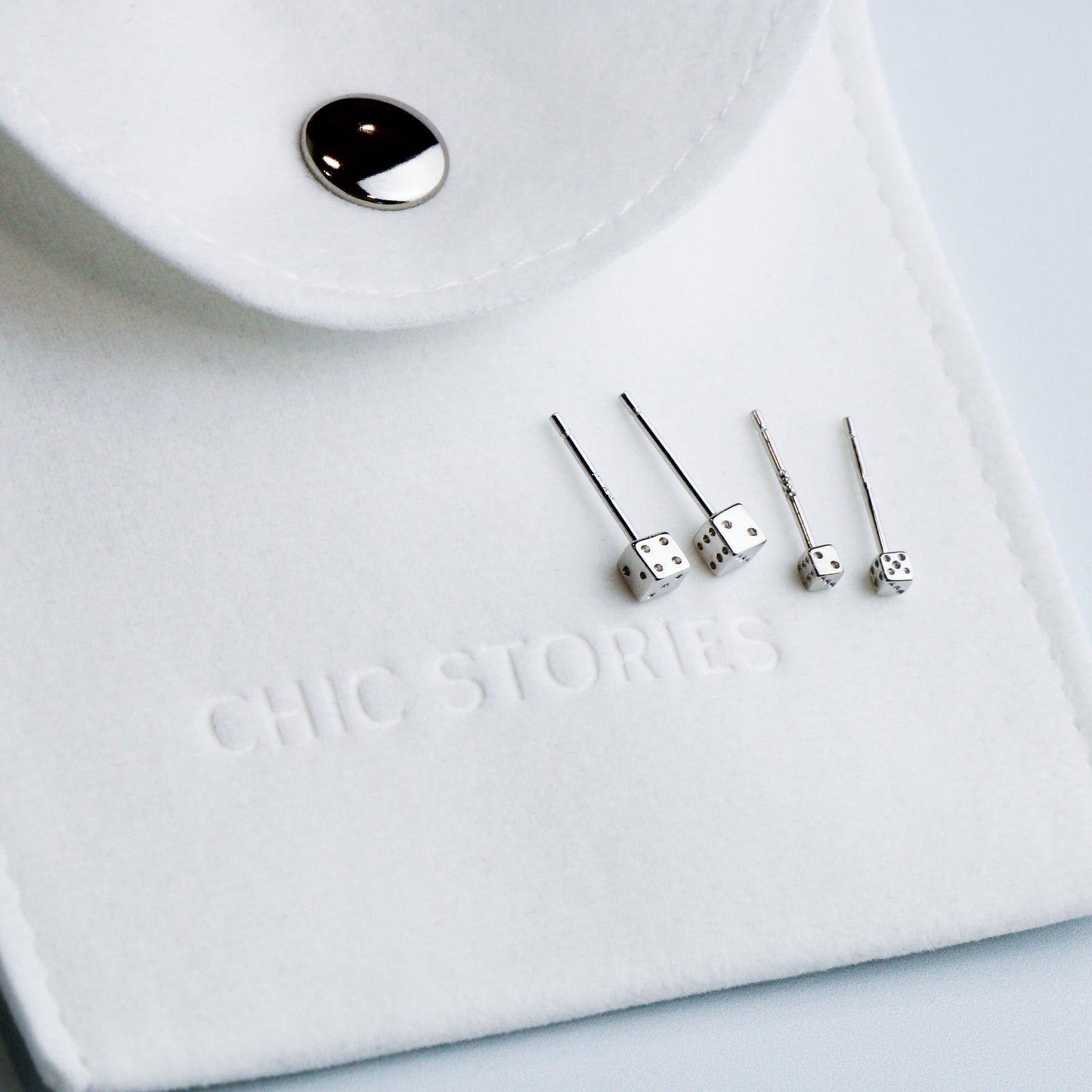 Tiny Dice Stud Earrings