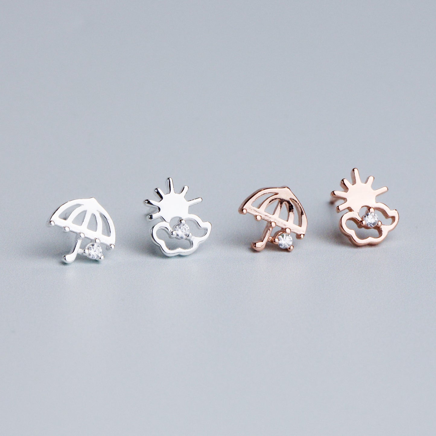 Asymmetrical Weather Stud Earrings