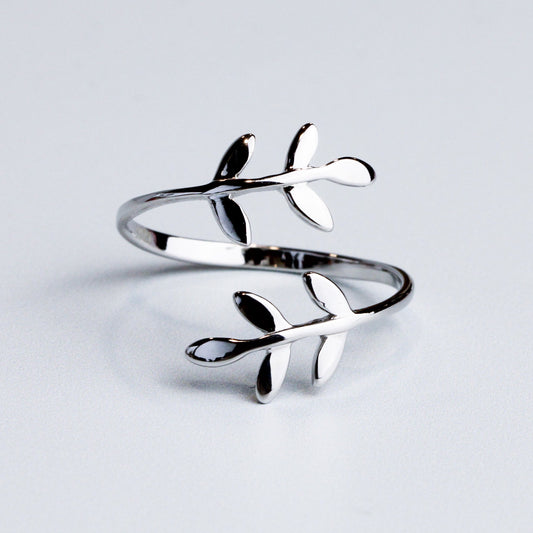 Adjustable Leaf Vine Ring