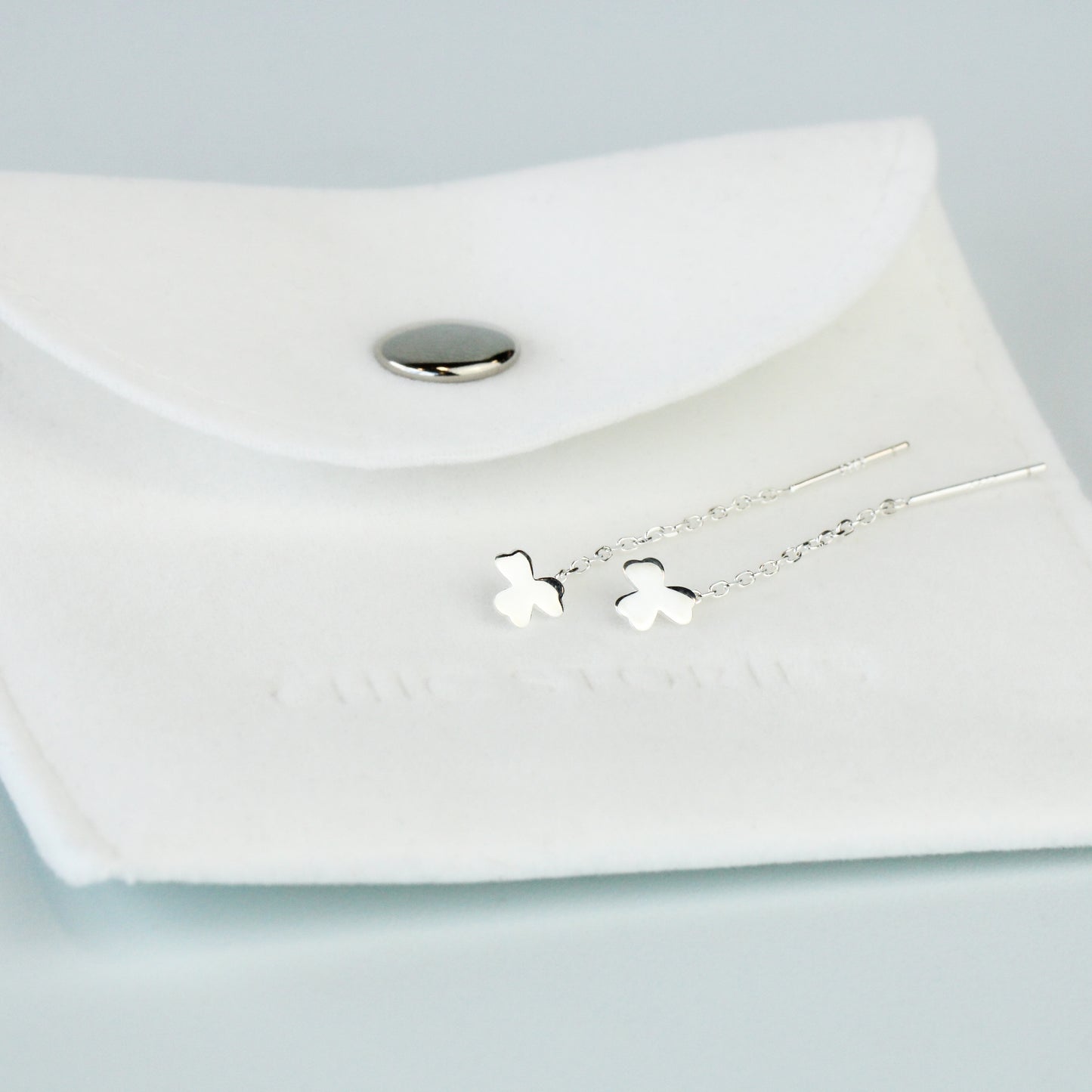 Three Leaf Clover Threader Earrings