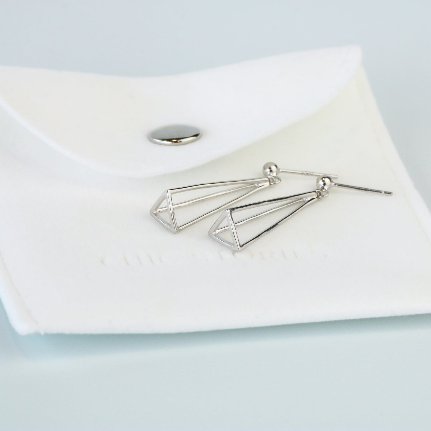 Pyramid Dangle Stud Earrings