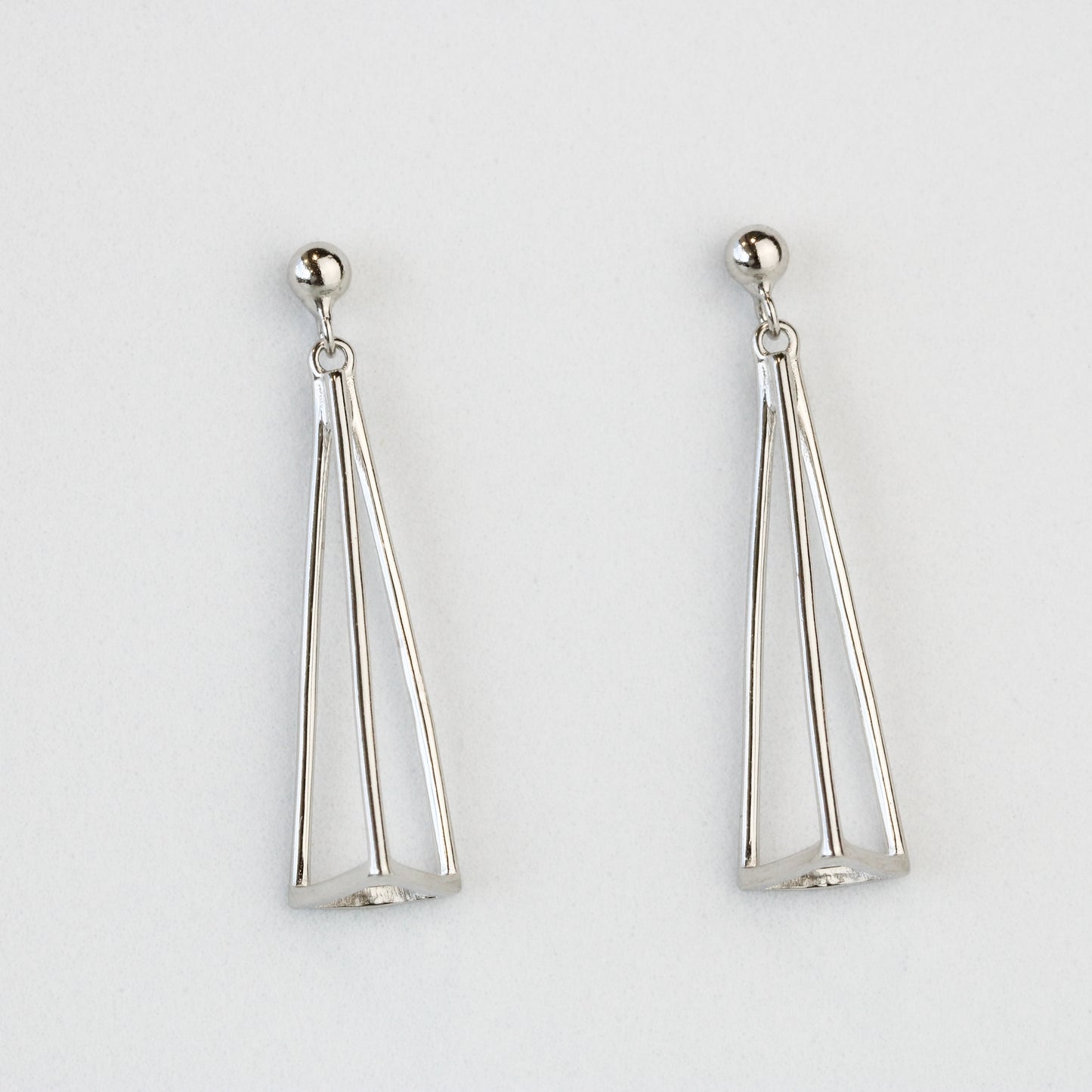 Pyramid Dangle Stud Earrings