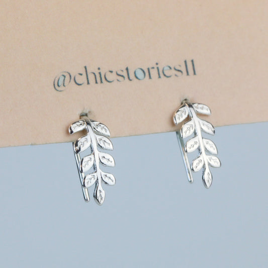 Delicate Leaf Drop Earrings