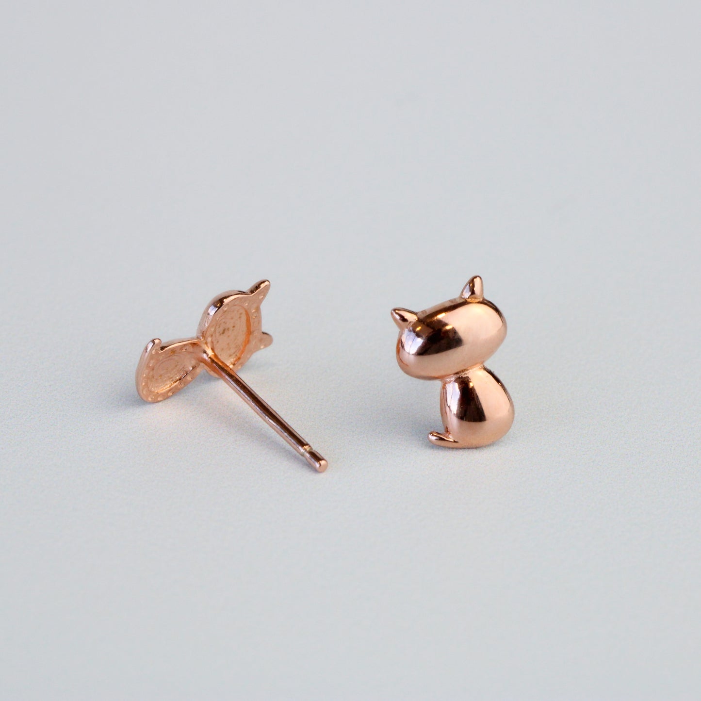 Minimalist Cat Stud Earrings