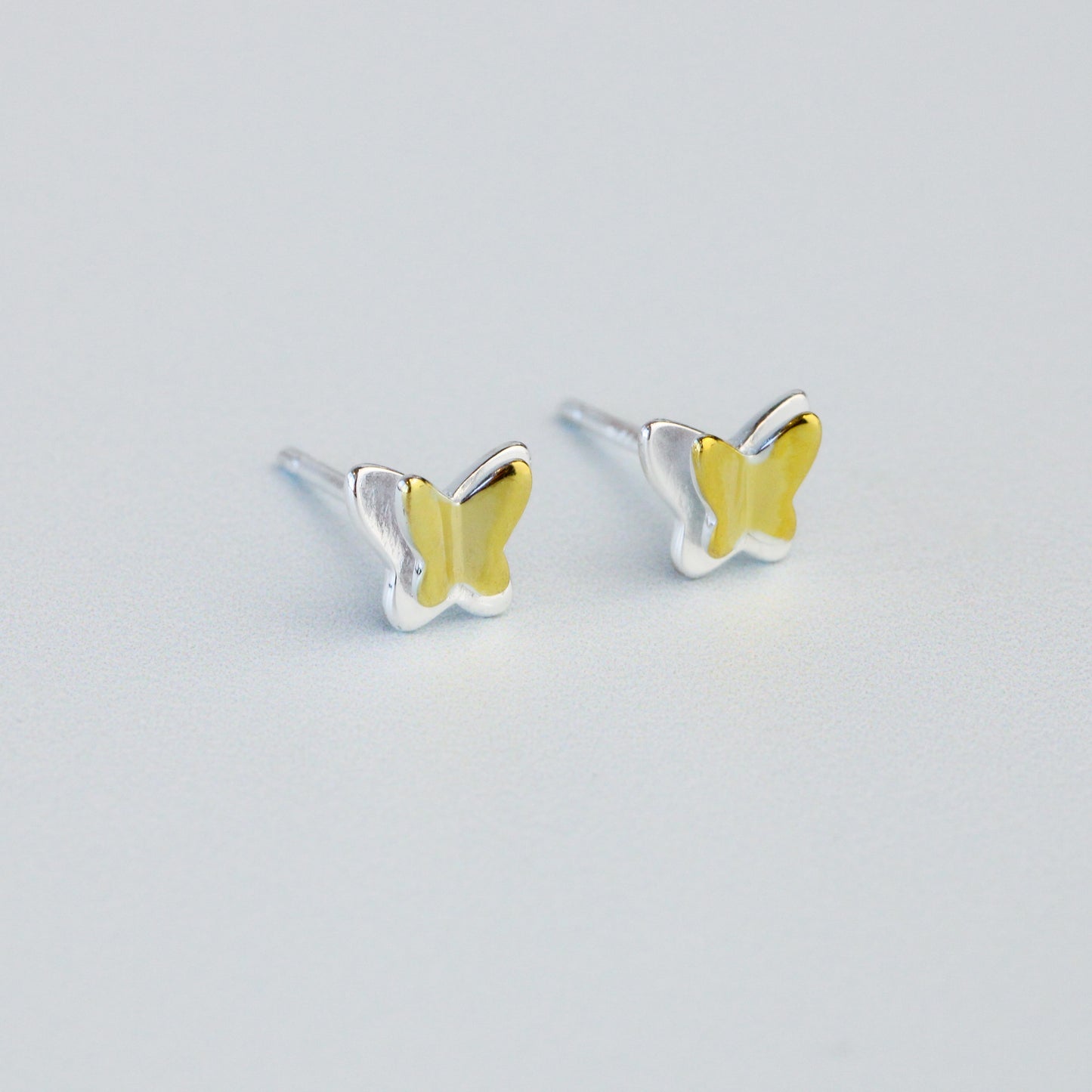 Butterfly Double Layer Stud Earrings