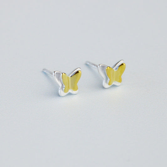 Butterfly Double Layer Stud Earrings