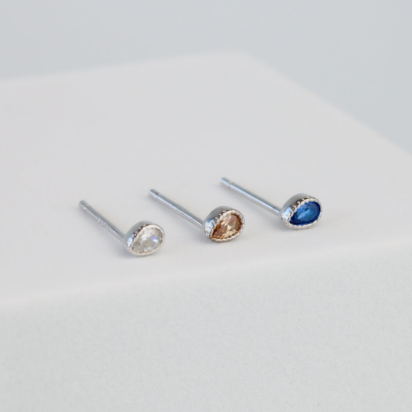 Crystal Teardrop Stud Earrings