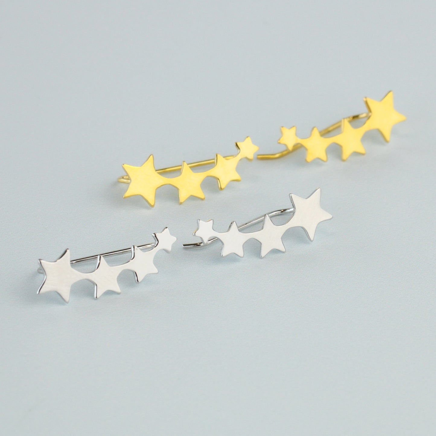 Star Ear Climber Earrings