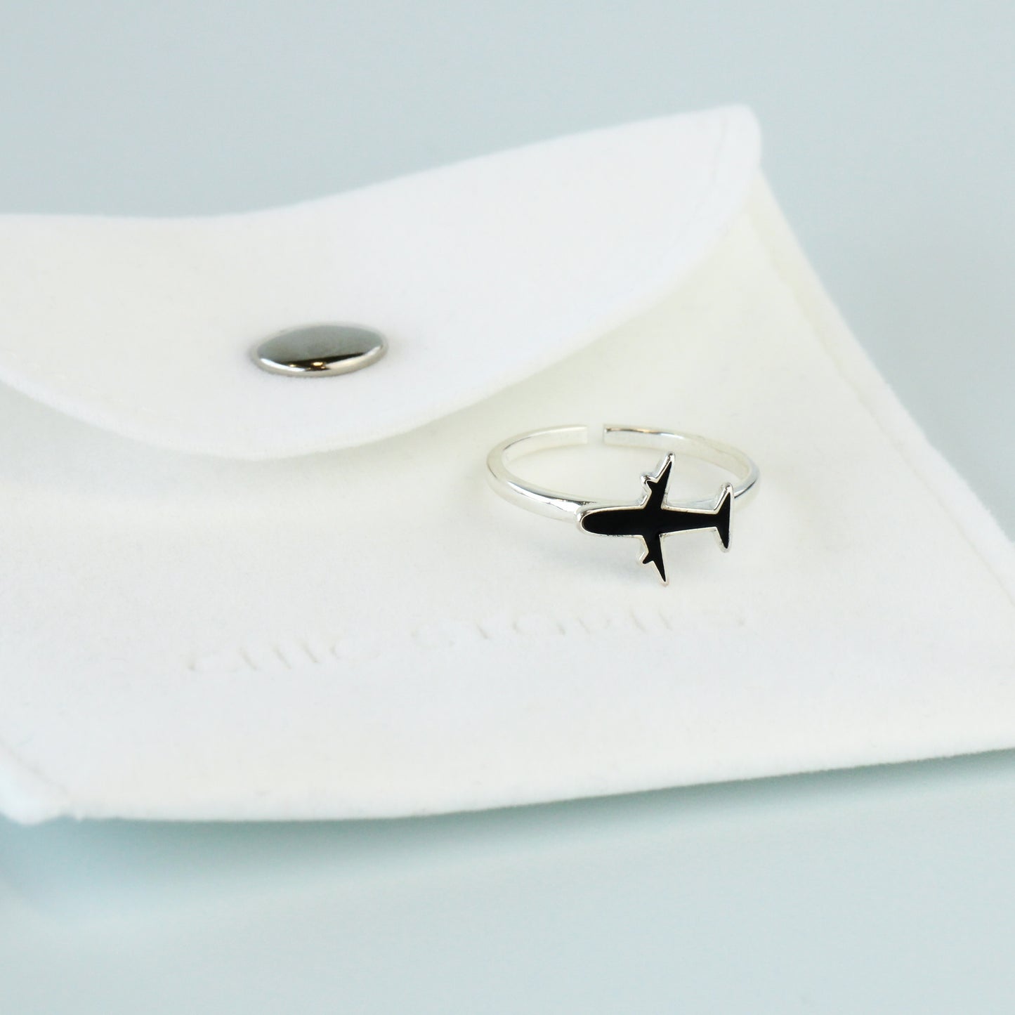 Black Plane Adjustable Ring
