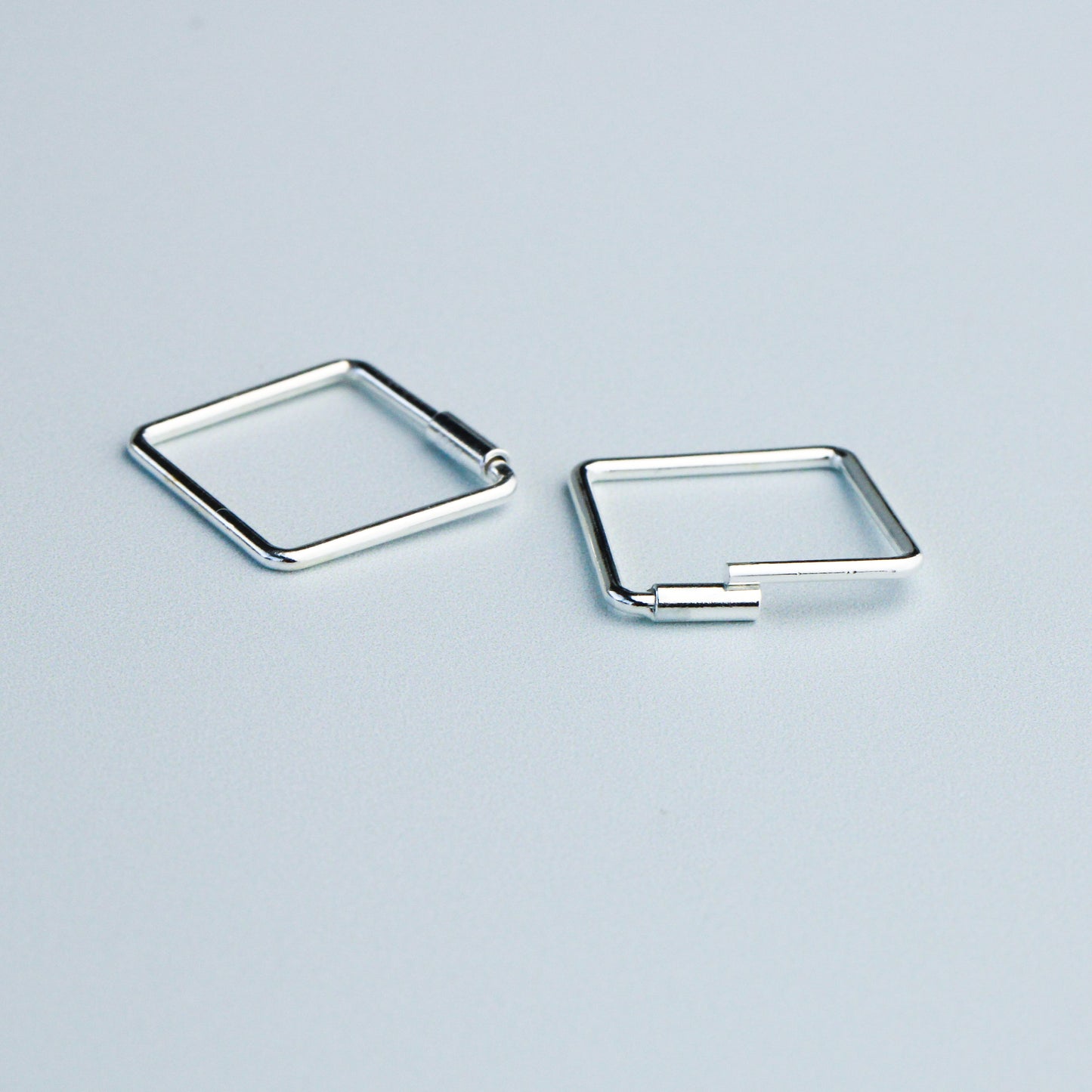 Square or Triangle Shape Hoop Earrings
