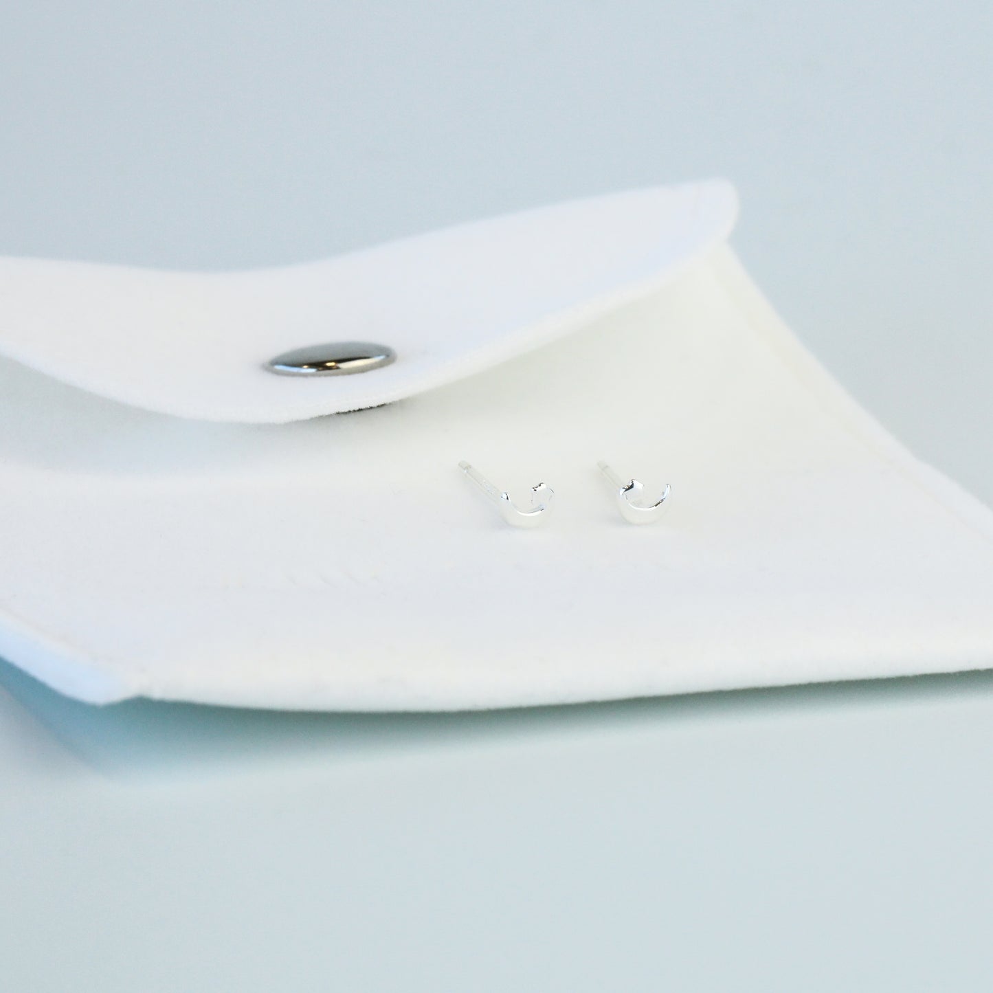 Crescent Moon and Star Stud Earring