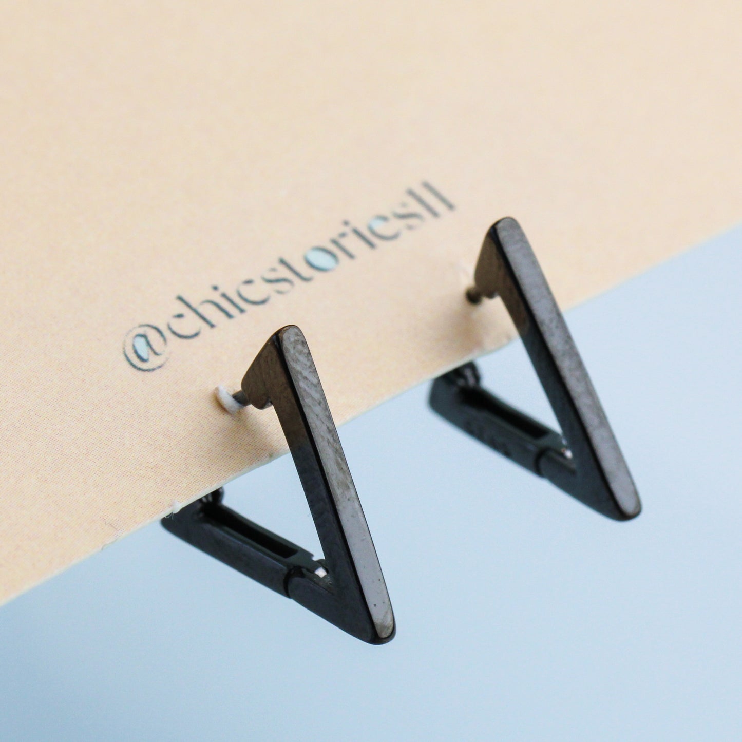 Tiny Triangle Hoop Earrings