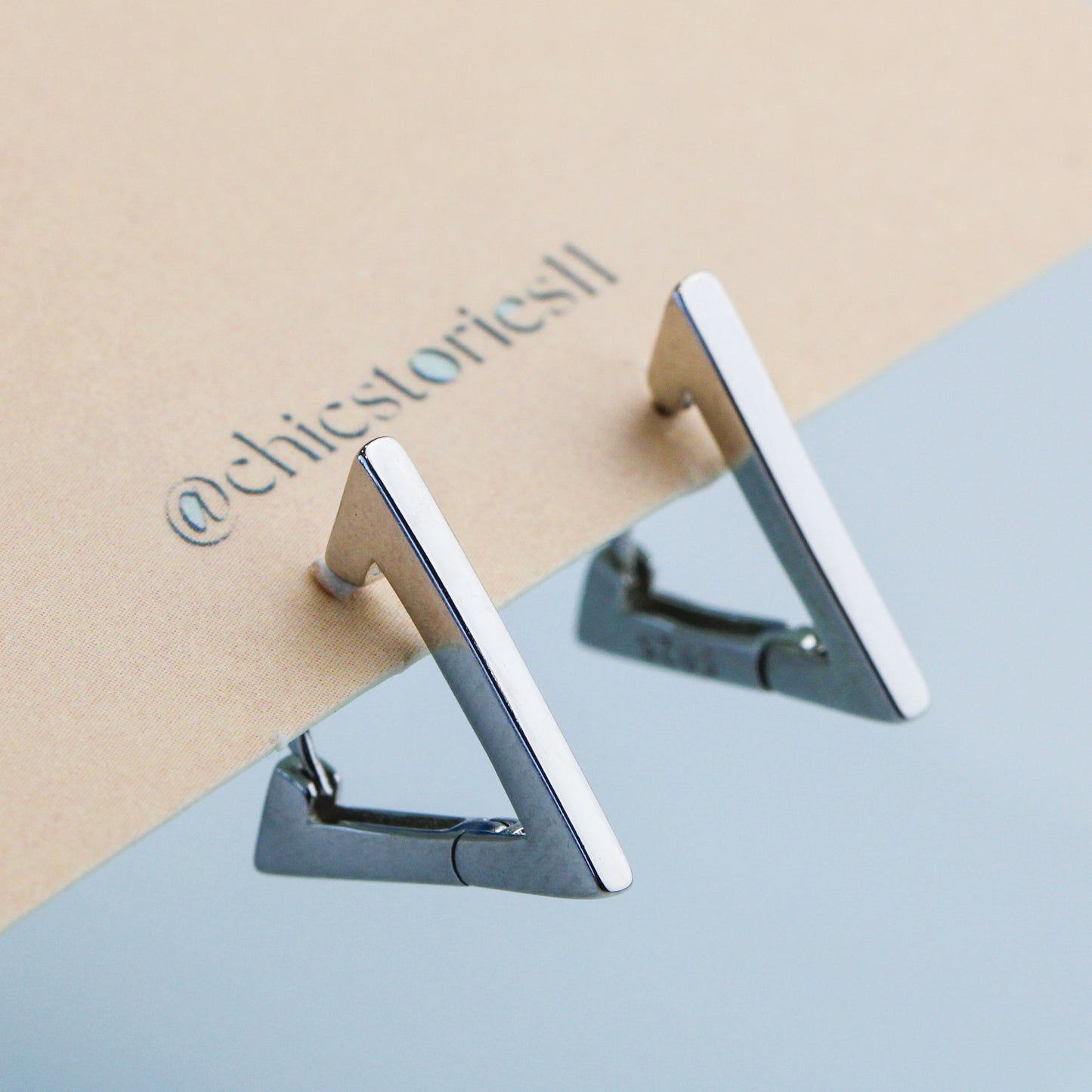 Tiny Triangle Hoop Earrings