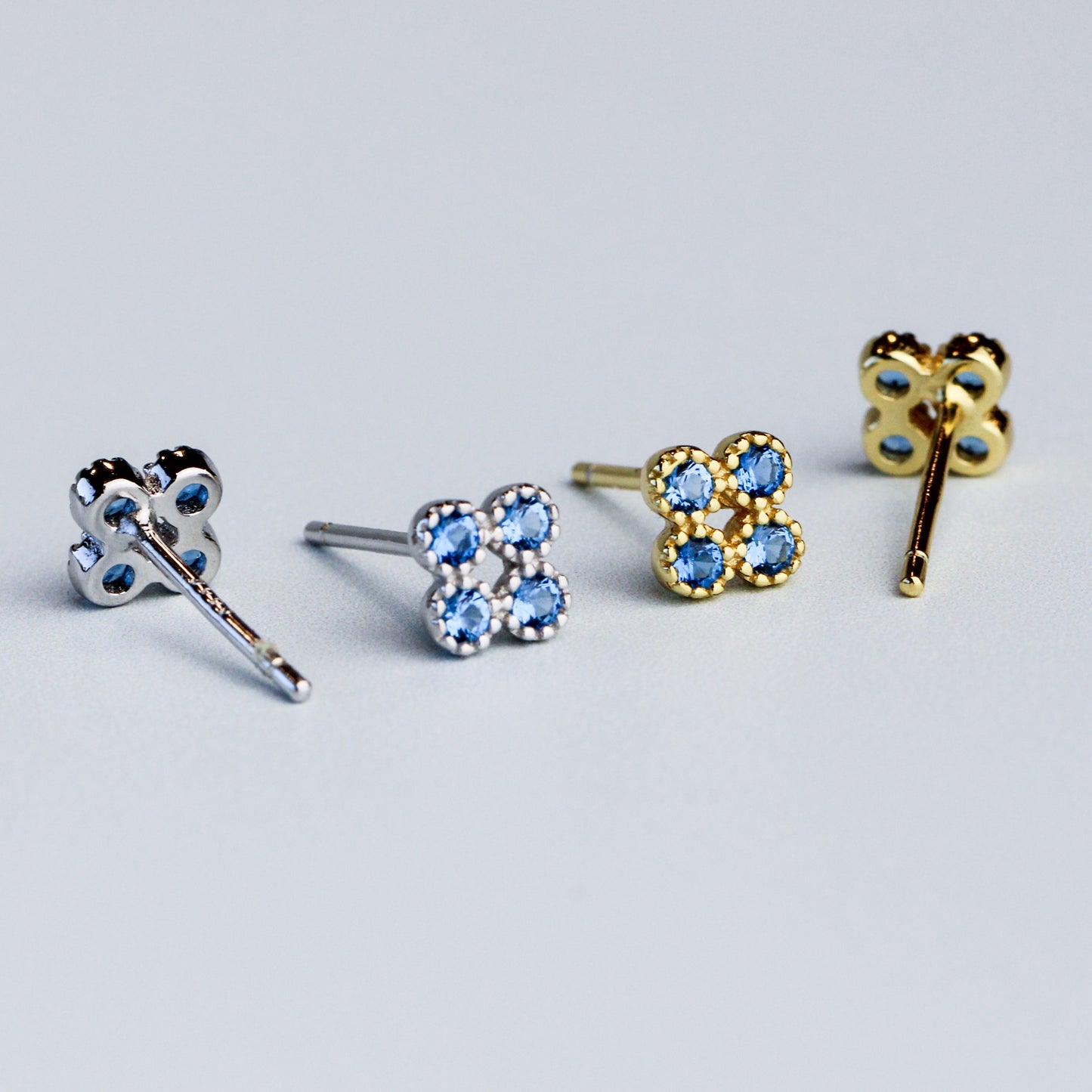 Blue Crystal Stud Earrings