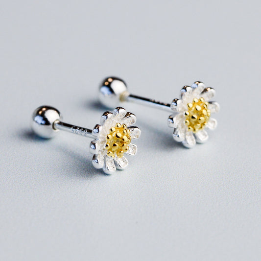 Daisy Screw Back Stud Earrings