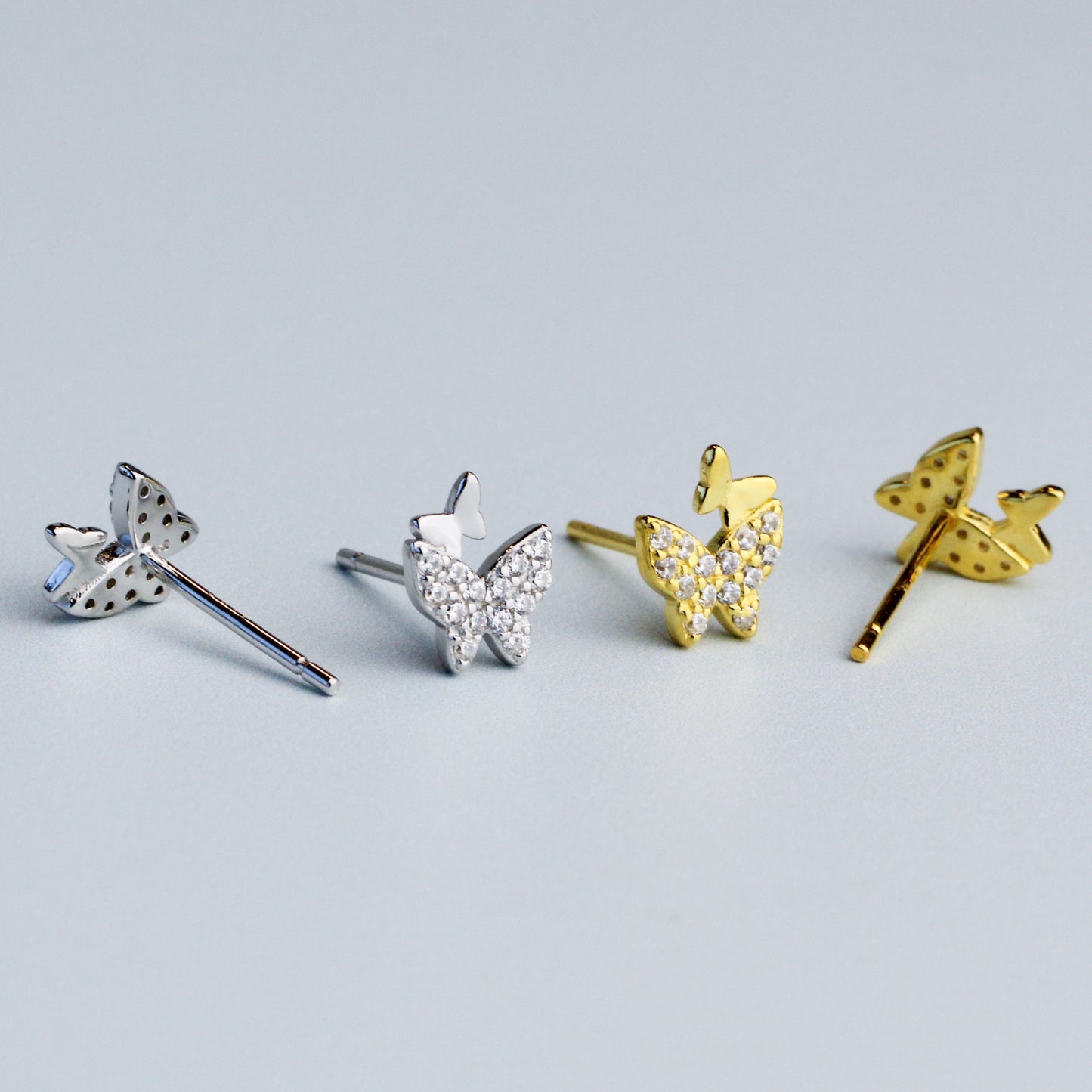 Sparkly Butterfly Stud Earrings