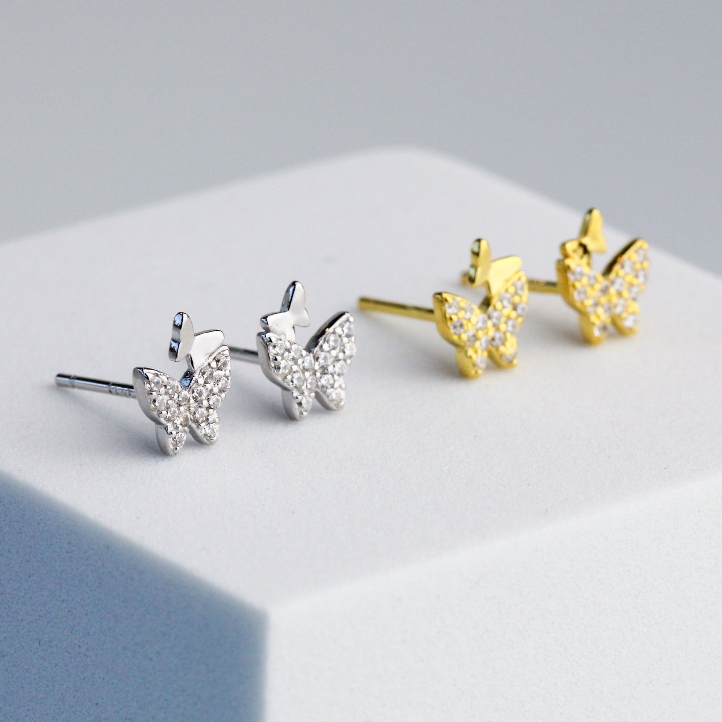 Sparkly Butterfly Stud Earrings
