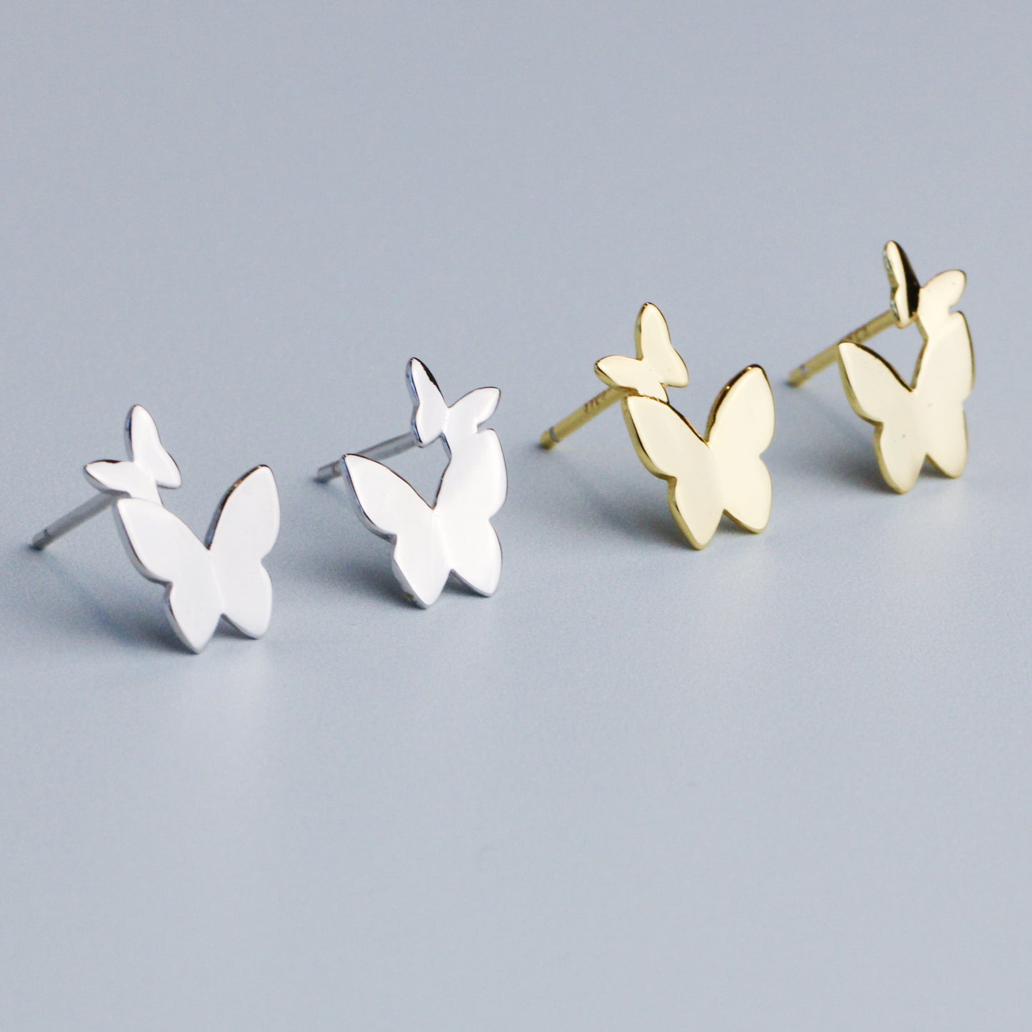 Double Butterfly Stud Earrings