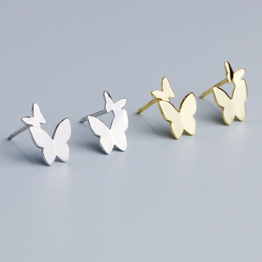 Minimalist Butterfly Stud Earrings