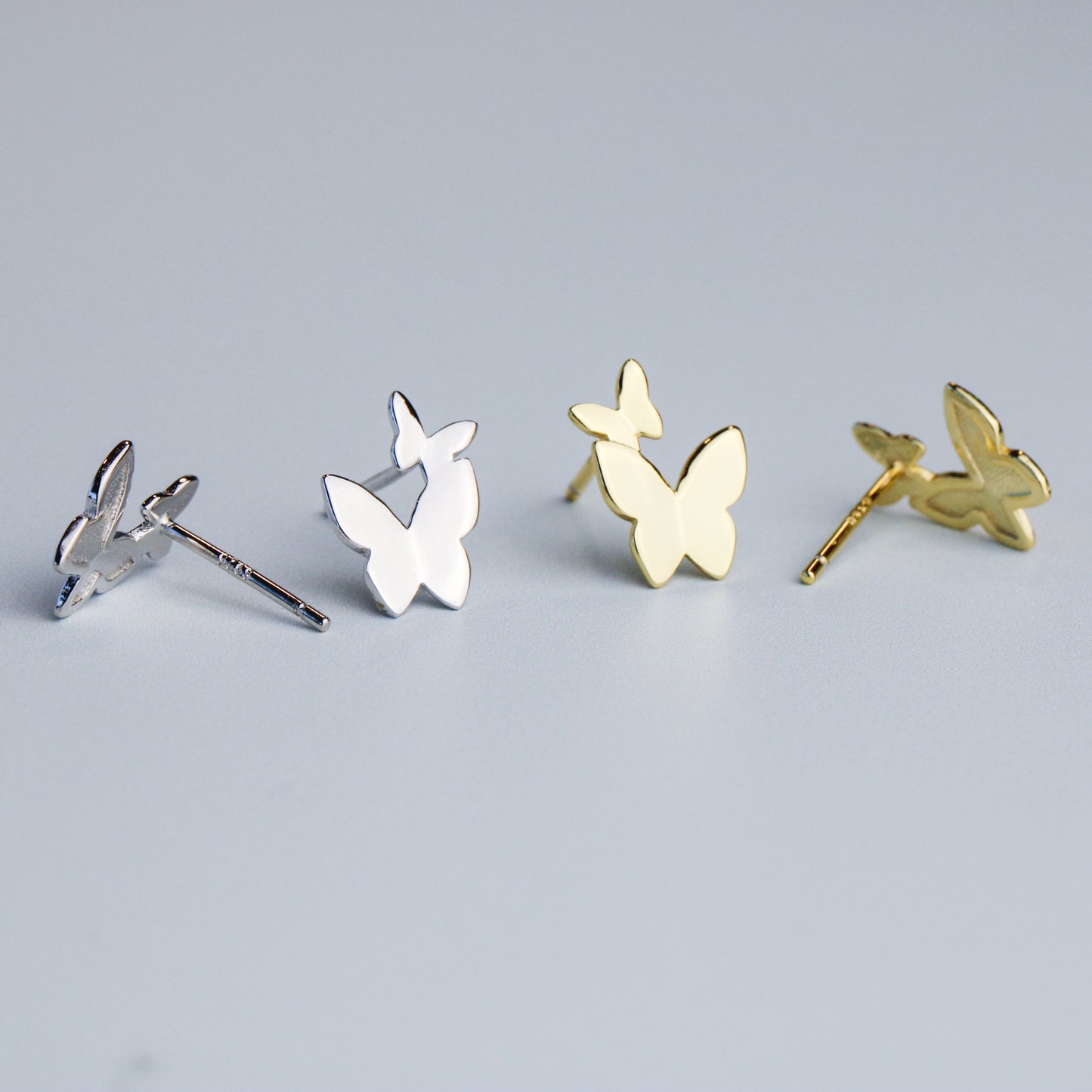 Double Butterfly Stud Earrings