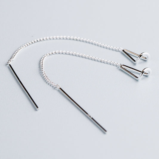 Minimalist Threader Loop Through Earrings