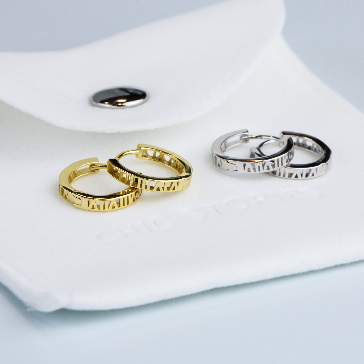 Roman Numeral Hoop Earrings