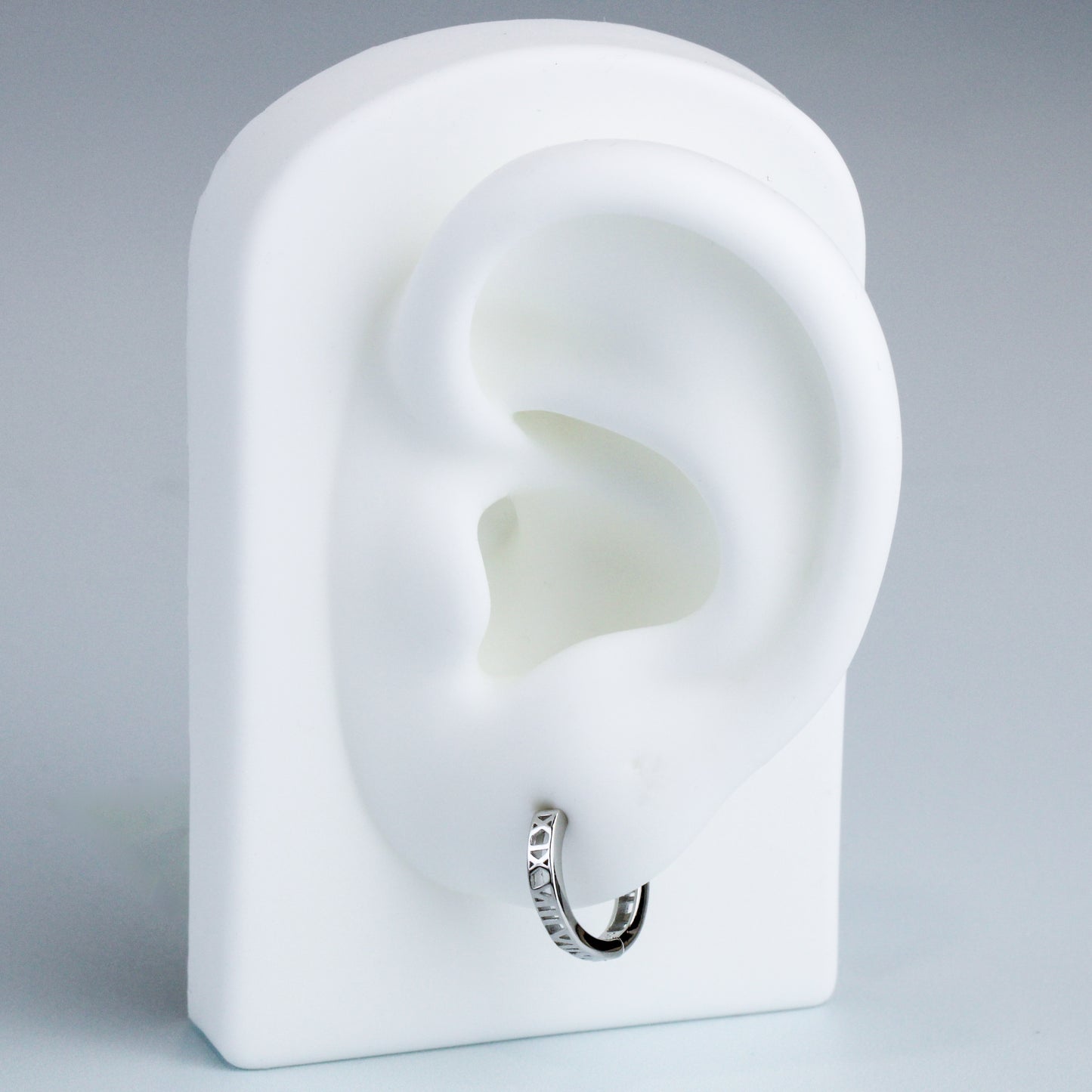 Roman Numeral Hoop Earrings