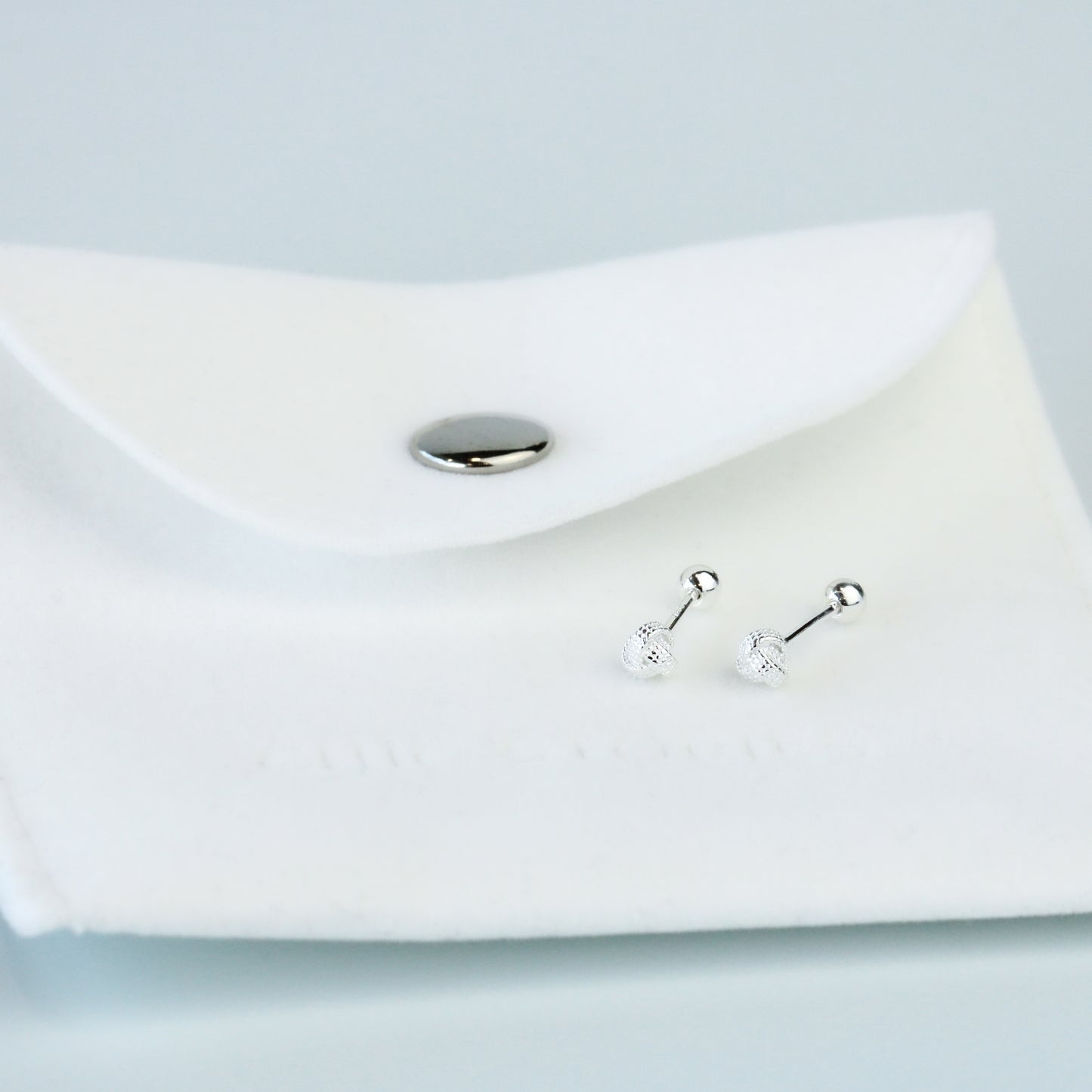 Rope Knot Design Screw Back Earrings