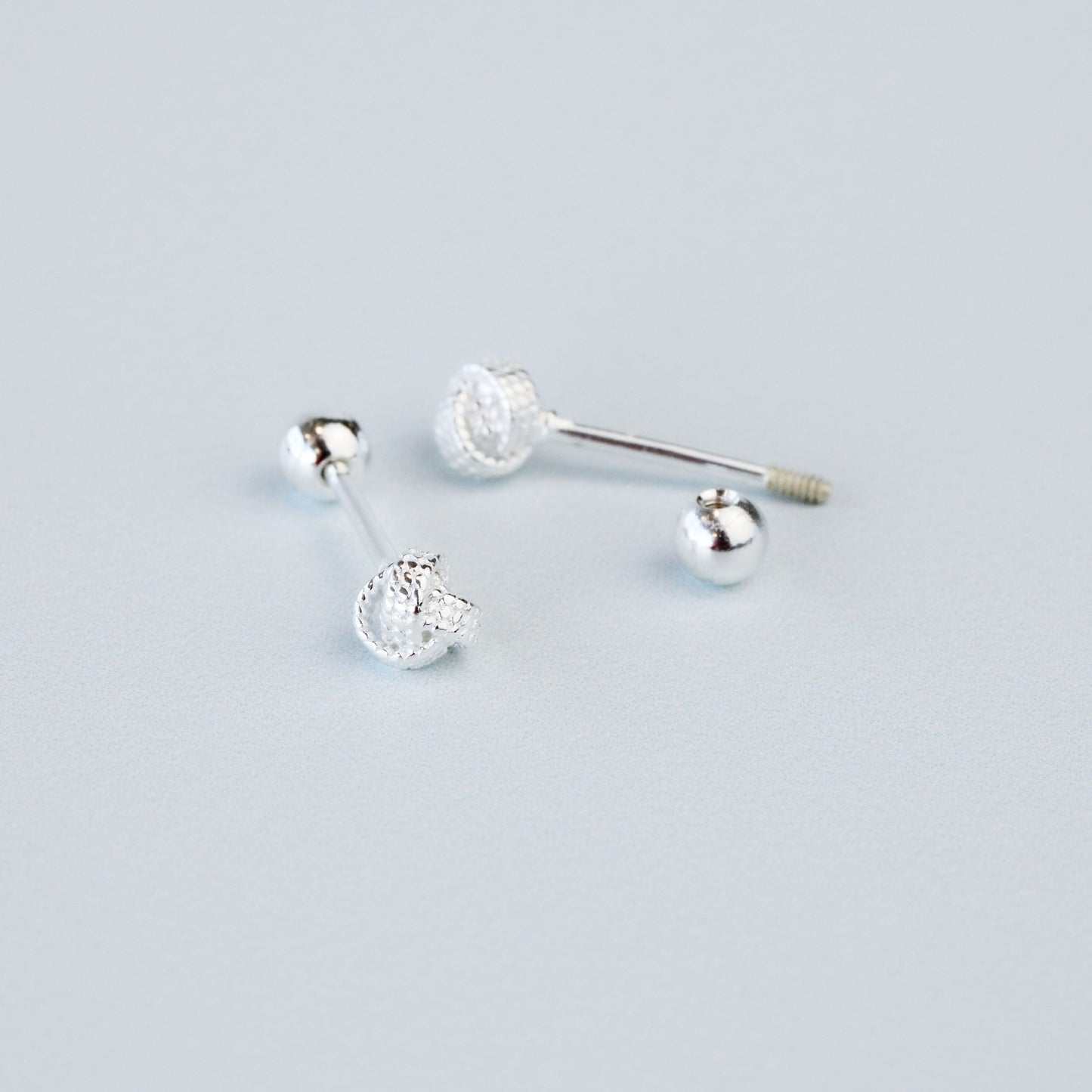 Rope Knot Design Screw Back Earrings