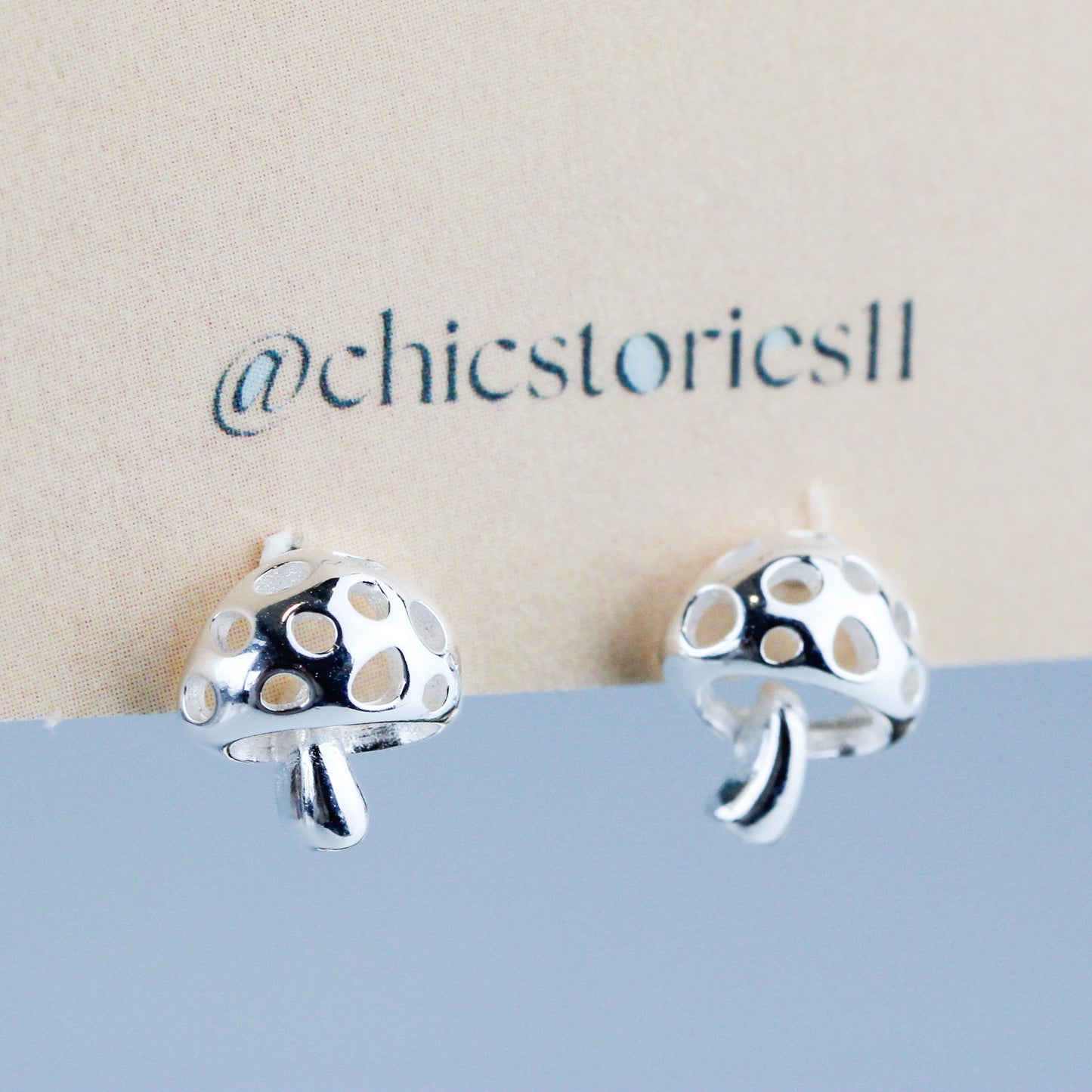 Tiny Toadstool Stud Earrings