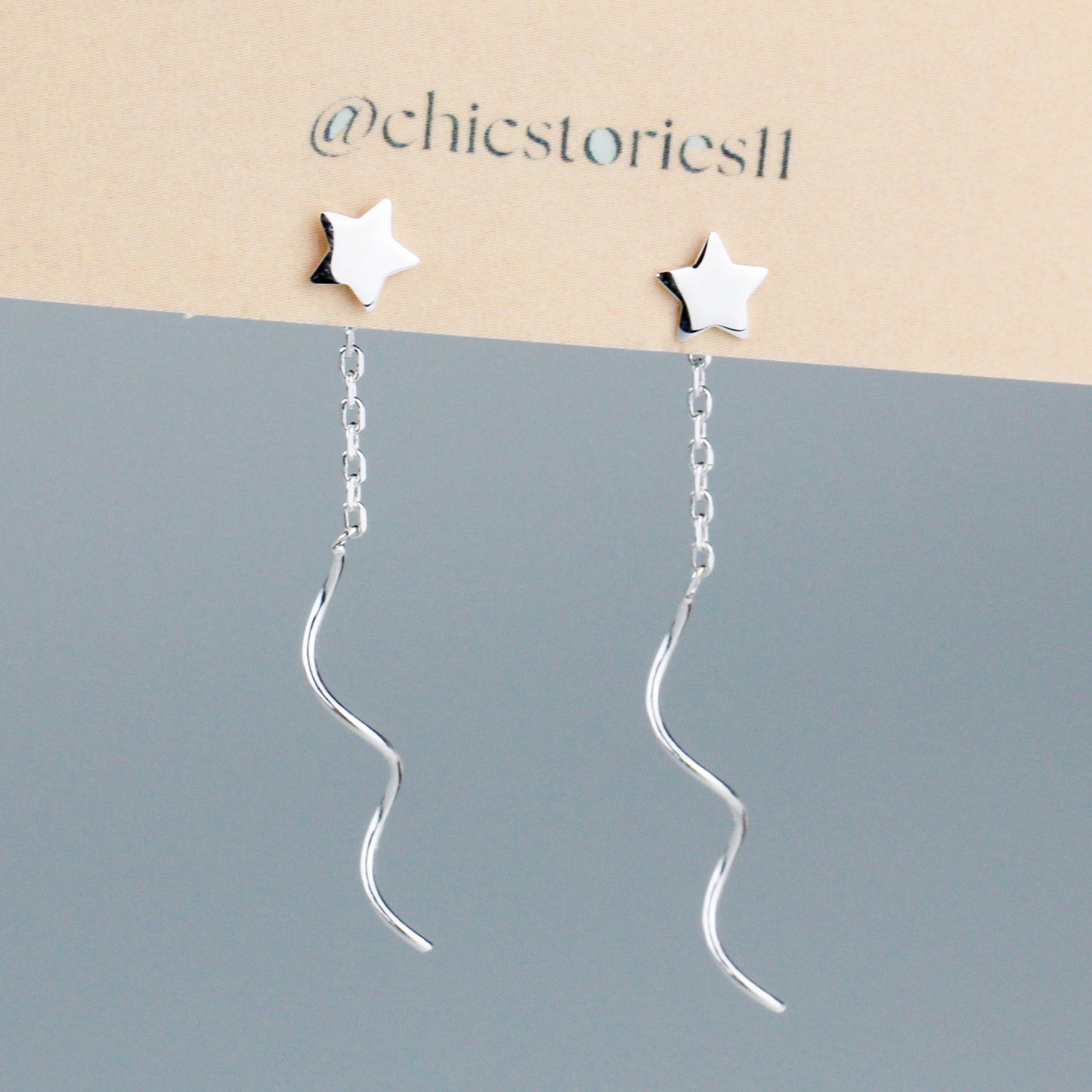 Star Spiral Threader Earrings