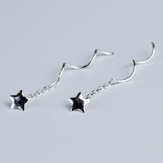 Star Spiral Threader Earrings