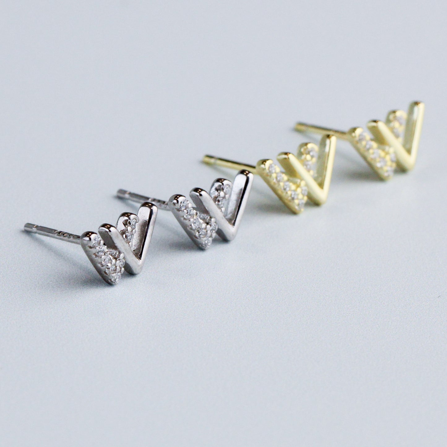 Sterling Silver W Earrings