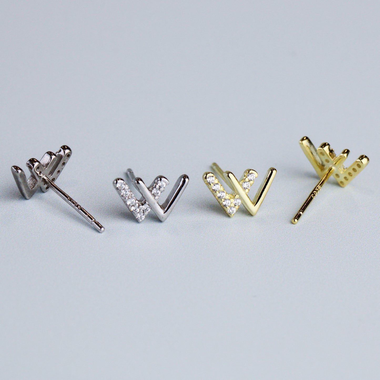 Sterling Silver W Earrings
