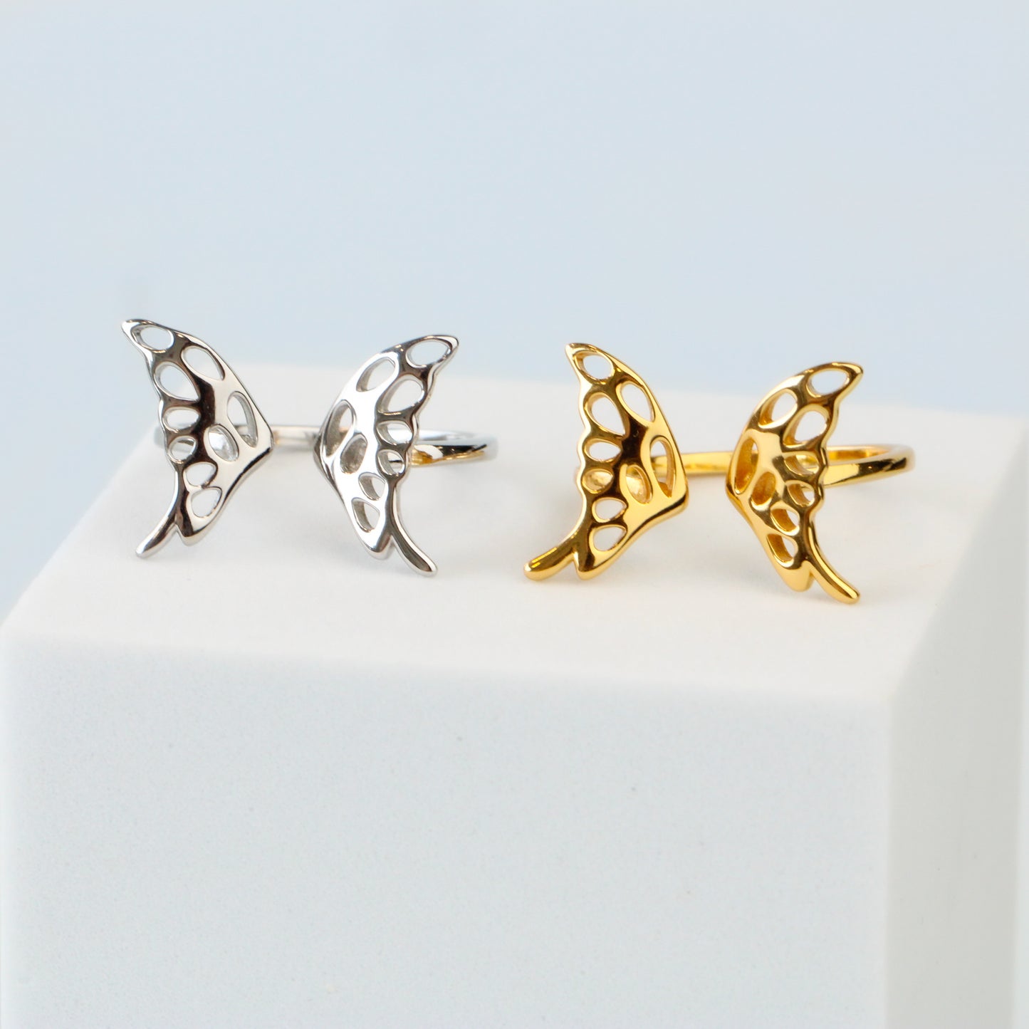 Adjustable Butterfly Wings Ring
